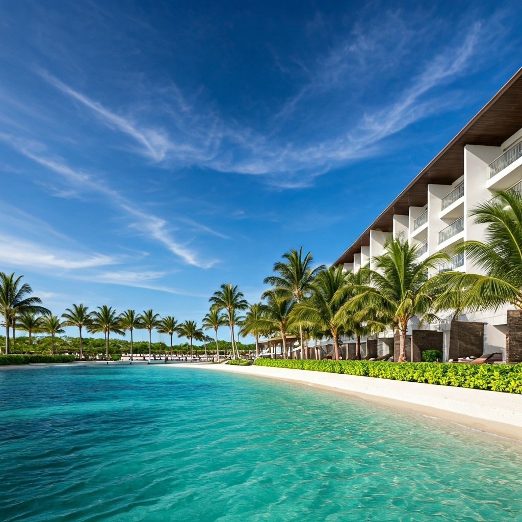 Luxury tropical resort background